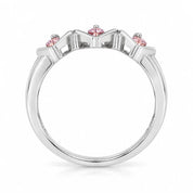 0.25 Carat Concertina Pink Diamond Wedding Ring