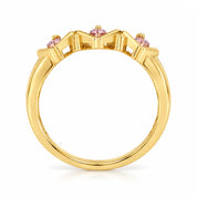0.25 Carat Concertina Pink Diamond Wedding Ring
