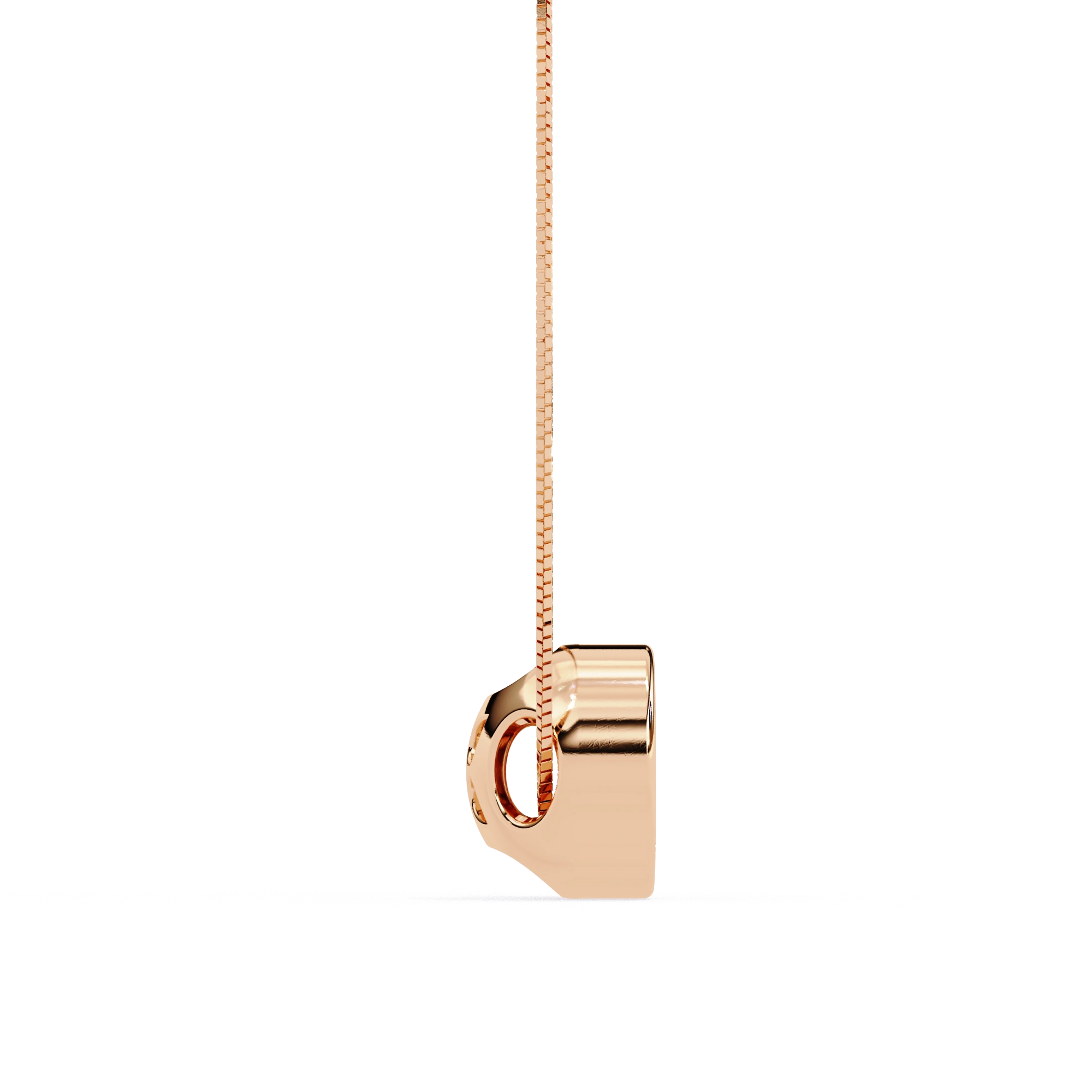 0.25 Ct Round Lab Diamond Two-Tone Bezel Pendant