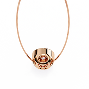 0.25 Ct Round Lab Diamond Two-Tone Bezel Pendant