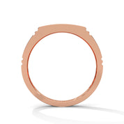 0.28 carat lab created diamond mens flat top ring in rose gold
