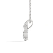 0.35 Ct T.W.T Black Diamond Pendant Necklace in White Gold