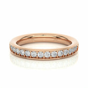 0.35 Carat Channel Setting Diamond Half Eternity Band In Yellow Gold Rose