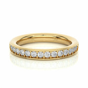 0.35 Carat Channel Setting Diamond Half Eternity Band In White Gold Yellow Eternity Wedding Rings