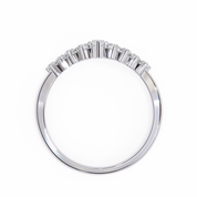 0.40 Carat Round Cut Curved Diamond Wedding Band In White Gold Diamond Wedding Bands