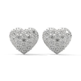 0.44 Carat Heart Earrings in Rose Gold with Lab Grown Diamonds