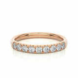 0.47 Ct Round Cut Diamond Half Eternity Wedding Band