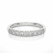 0.47 Ct Round Cut Diamond Half Eternity Wedding Band 950 Platinum Natural Diamond Eternity Wedding Rings