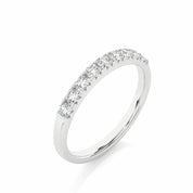 0.47 Ct Round Cut Diamond Half Eternity Wedding Band Eternity Wedding Rings
