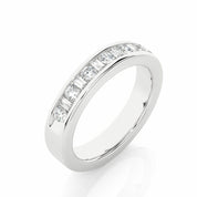 1 Ct Round And Baguette Cut Bezel Set Diamond Wedding Band Diamond Wedding Bands