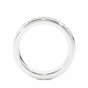 1 Ct Round And Baguette Cut Bezel Set Diamond Wedding Band Diamond Wedding Bands