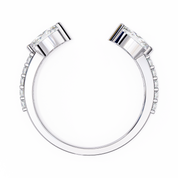 0.35 Carat Marquise Cut Toi et Moi Diamond Wedding Band In White Gold Diamond Wedding Bands