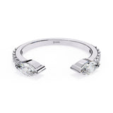 0.35 Carat Marquise Cut Toi et Moi Diamond Wedding Band In White Gold