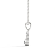 0.39 Ct Three Stone Black And White Diamond Pendant