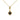 Classic Front View of 0.50 Carat Round Black Diamond Solitaire Pendant in Yellow Gold Featuring Twisted Bail Design.