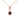 Classic Front View of 0.50 Carat Round Black Diamond Solitaire Pendant in Rose Gold Featuring Twisted Bail Design.
