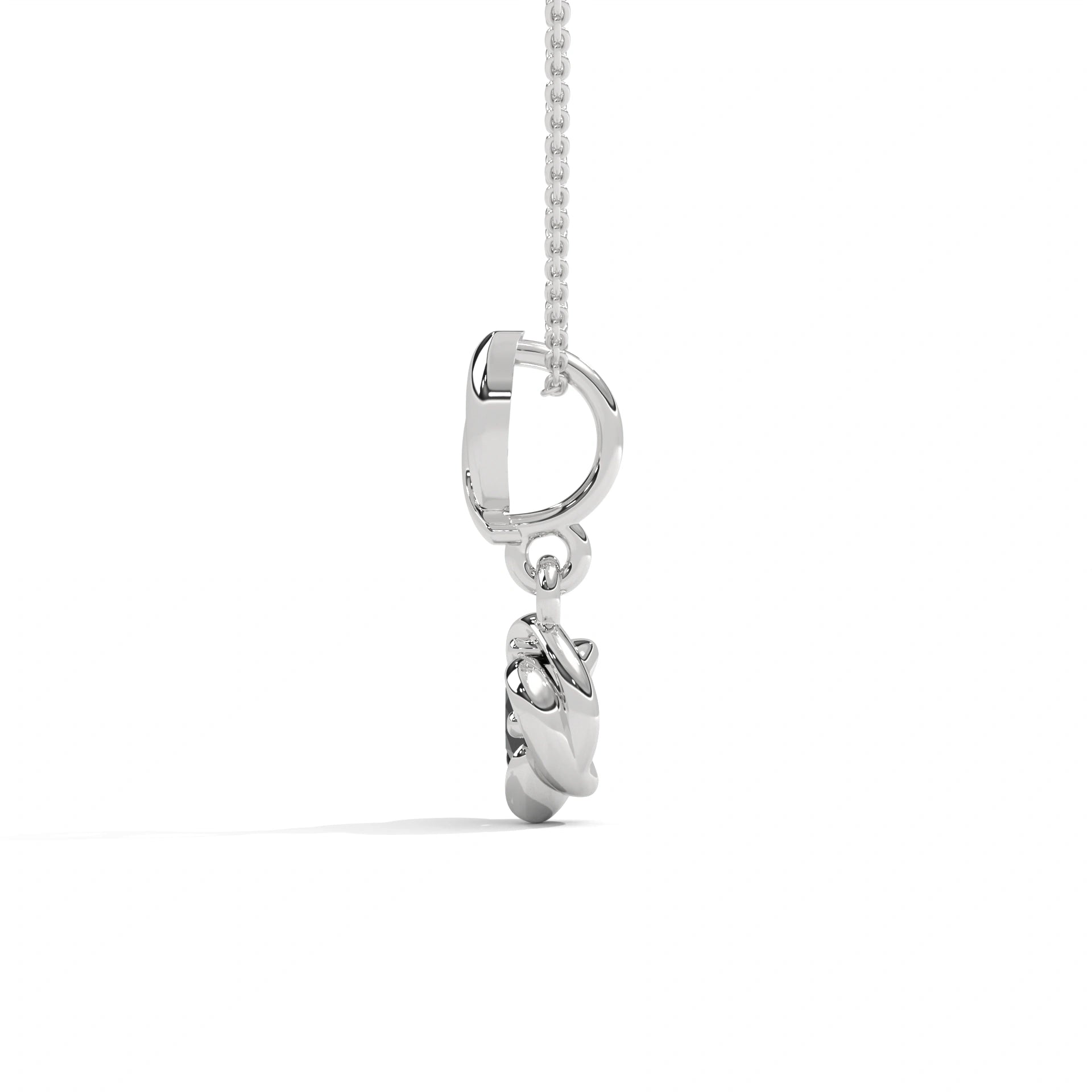 0.65 Ct Round Cut Black Diamond Solitaire Pendant in Gold