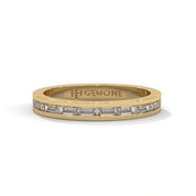 0.47 Ct Baguette Lab Diamond Wedding Band White Gold 18K Yellow Gold Natural Diamond