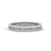 0.47 Ct Baguette Lab Diamond Wedding Band White Gold 950 Platinum Natural Diamond