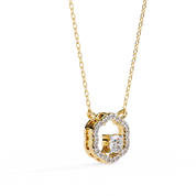 0.50 Ct Round Cut Lab Diamond Quatrefoil Necklace In Yellow Gold