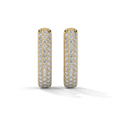 0.52 Carat Huggie Hoop Earrings for Women in Yellow Gold