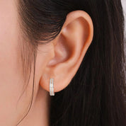 0.56 Carat Diamond Hoop Earrings for Women in Rose Gold