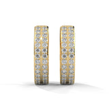 0.56 Carat Diamond Hoop Earrings for Women in Rose Gold