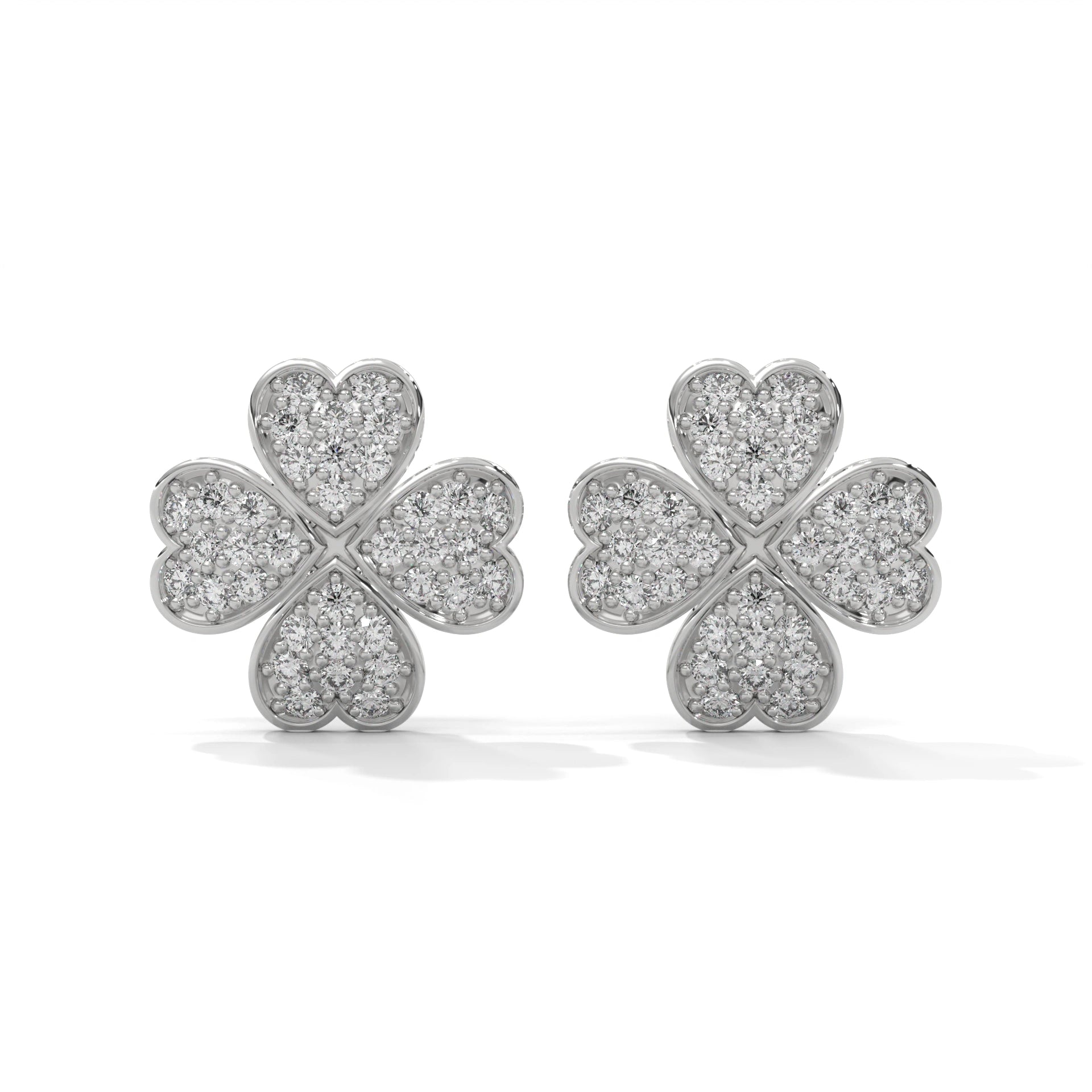 0.59 Carat Diamond Earrings Studs Womens in Rose Gold 950 Platinum Natural Diamond
