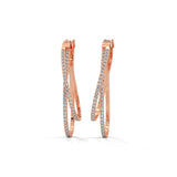 1 ct Lab Grown Diamond Cuff Earrings White Gold