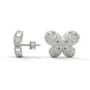 0.65 Carat Lab Grown Diamond Stud Earrings Womens in White Gold