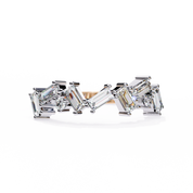 0.70 Carat Baguette & Round Shape Diamond Wedding Band In White Gold 18K Rose Gold Natural Diamond Eternity Wedding Rings
