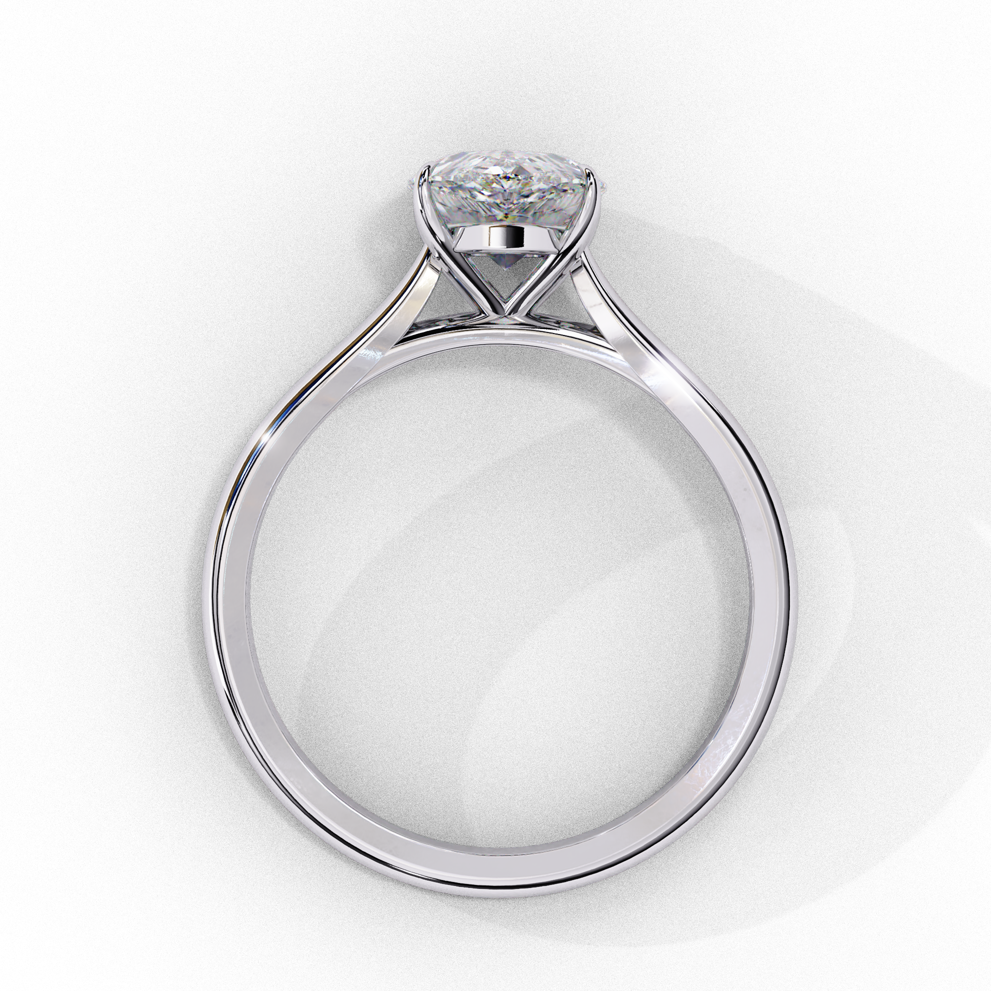 Pear Shape Solitaire Lab Diamond Engagement Ring Solitaire Engagement Rings