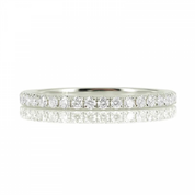 0.80 Carat Round Shape Channel Setting Diamond Eternity Ring In Yellow Gold 950 Platinum Natural Diamond Eternity Wedding Rings