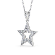 0.30 Carats White Star Shape Diamond Pendant For Peace Of Mind