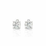 1 Ct Round Prong Setting Diamond Stud Earrings In White Gold Lab Diamond
