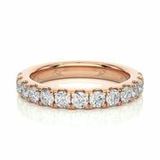 1ct Round Cut Diamond Eternity Band In Yellow Gold For Women Rose
