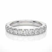 1.01 Ct Round Cut Prong Setting Diamond Eternity Band In White Gold 950 Platinum Natural Diamond Eternity Wedding Rings
