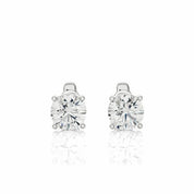 1.12 Ct Solitaire Prong Setting Diamond Stud Earrings In White Gold 950 Platinum Natural Diamond