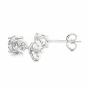 1.12 Ct Solitaire Prong Setting Diamond Stud Earrings In White Gold