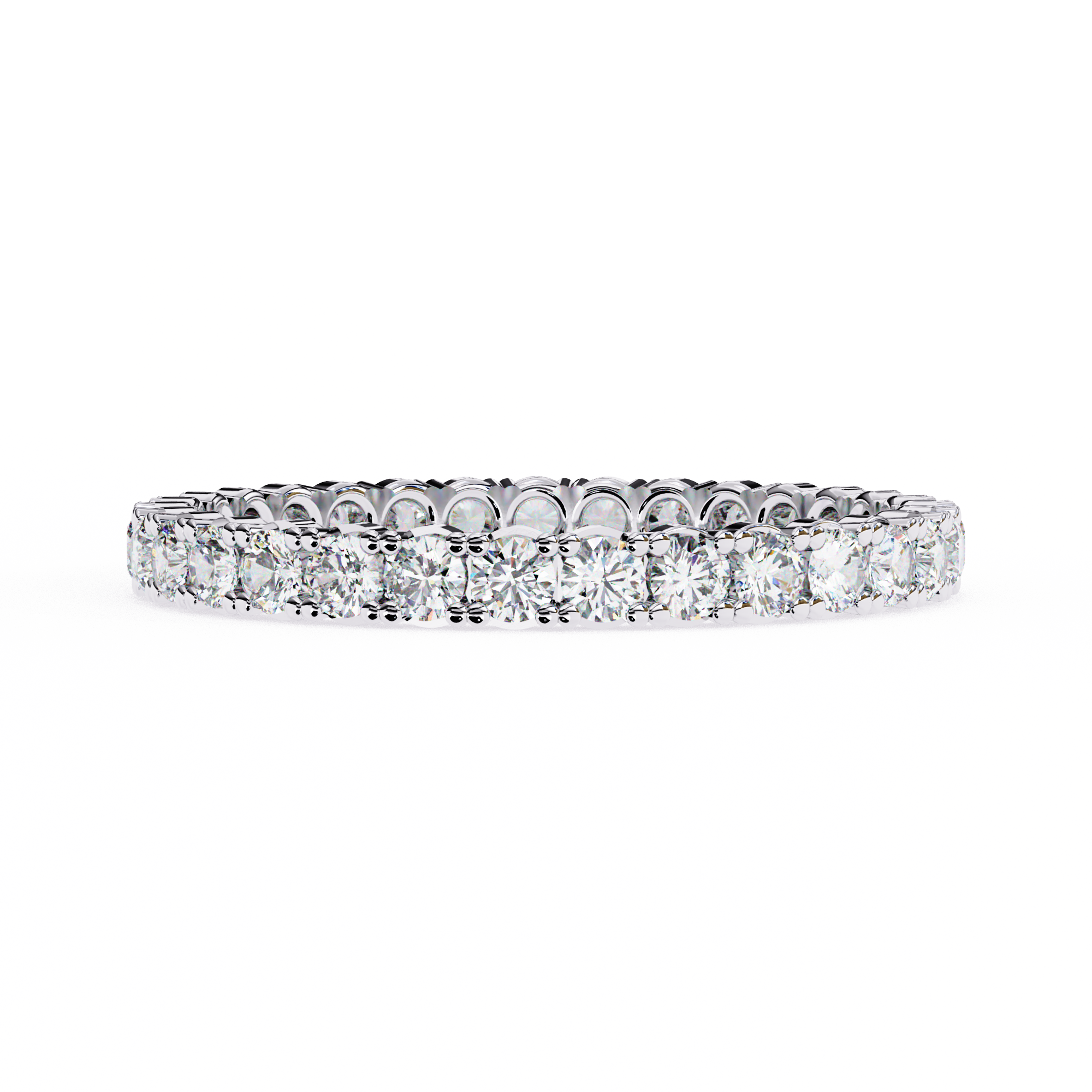 1.09 Carat Round Shape Diamond Eternity Wedding Band In White Gold 950 Platinum Natural Diamond Eternity Wedding Rings