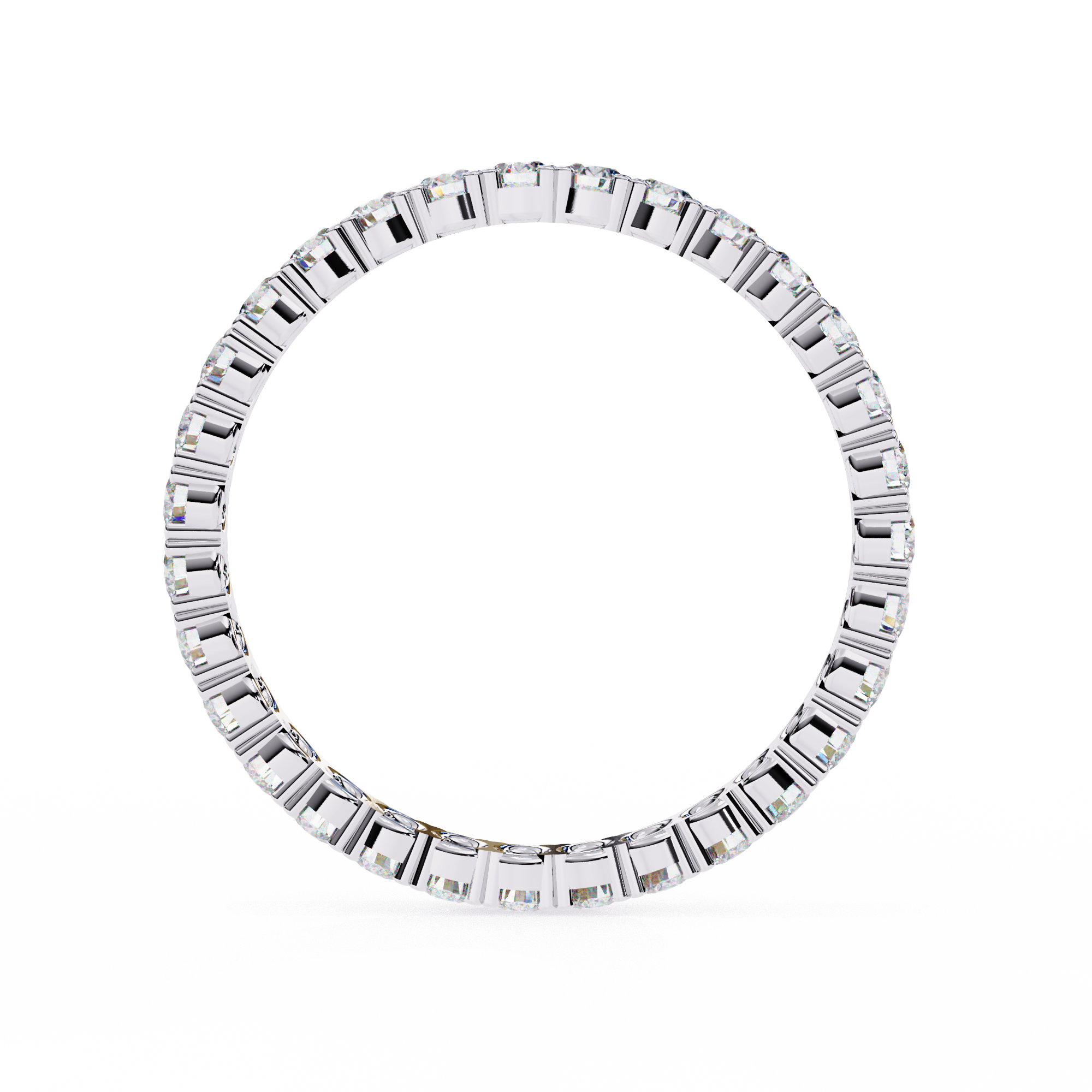 1.09 Carat Round Shape Diamond Eternity Wedding Band In White Gold Eternity Wedding Rings