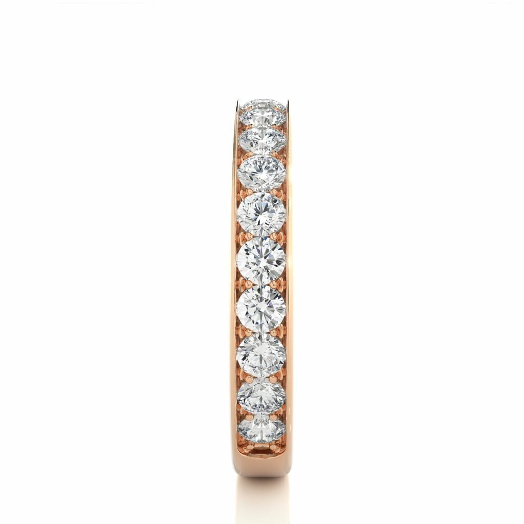 1.31 Carat Round Cut Channel Set Half Eternity Diamond Wedding Band
