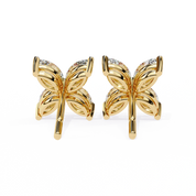 1.12 Carat Diamond Earrings Studs Floral Marquise Cluster Design