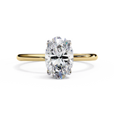1.20 Carat Oval Cut Dual Tone Solitaire Engagement Ring