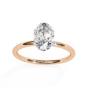 1.20 Carat Oval Cut Dual Tone Solitaire Engagement Ring