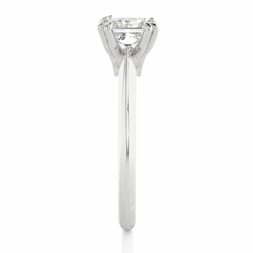 Princess Double Prong Solitaire Lab Created Diamond Engagement Ring Solitaire Engagement Rings