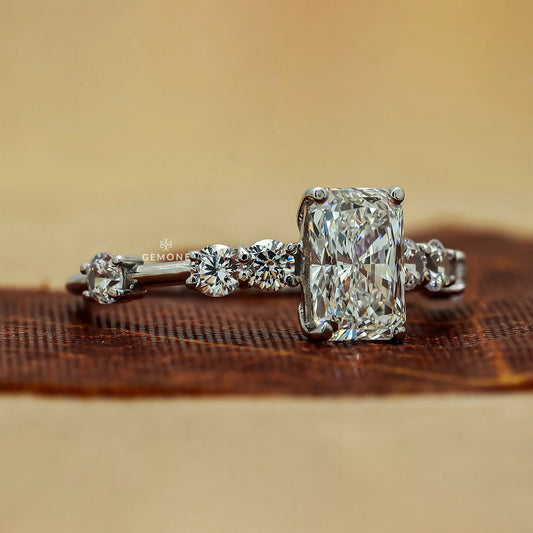 1.50 Ct Radiant Cut Lab Grown Diamond Ring