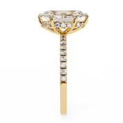 1.70 Ct Marquise Hidden Halo Lab Diamond Engagement Ring