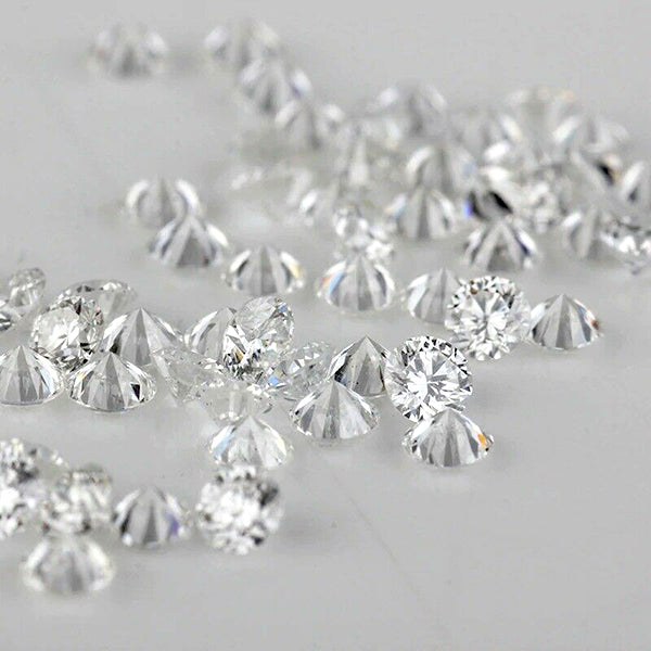 H Color Melee Round Cut Diamonds Lot