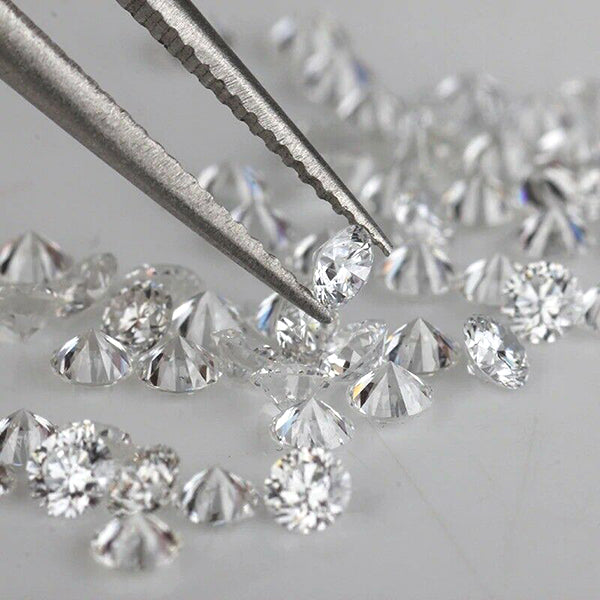 H Color Melee Round Cut Diamonds Lot